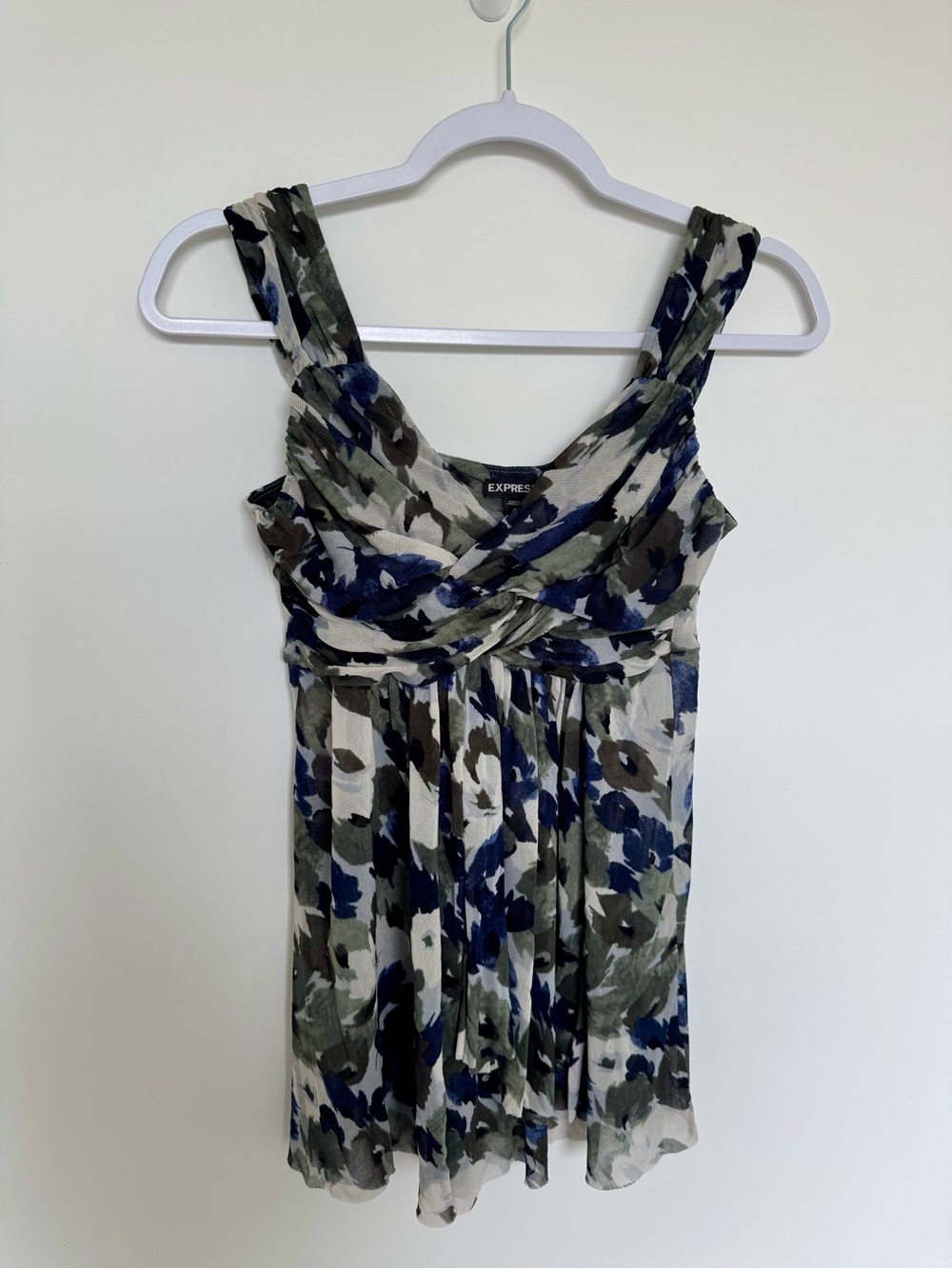 Vintage Y2K Express Sheer Babydoll Top S Festival Gothic Fairy Grunge Chiffon